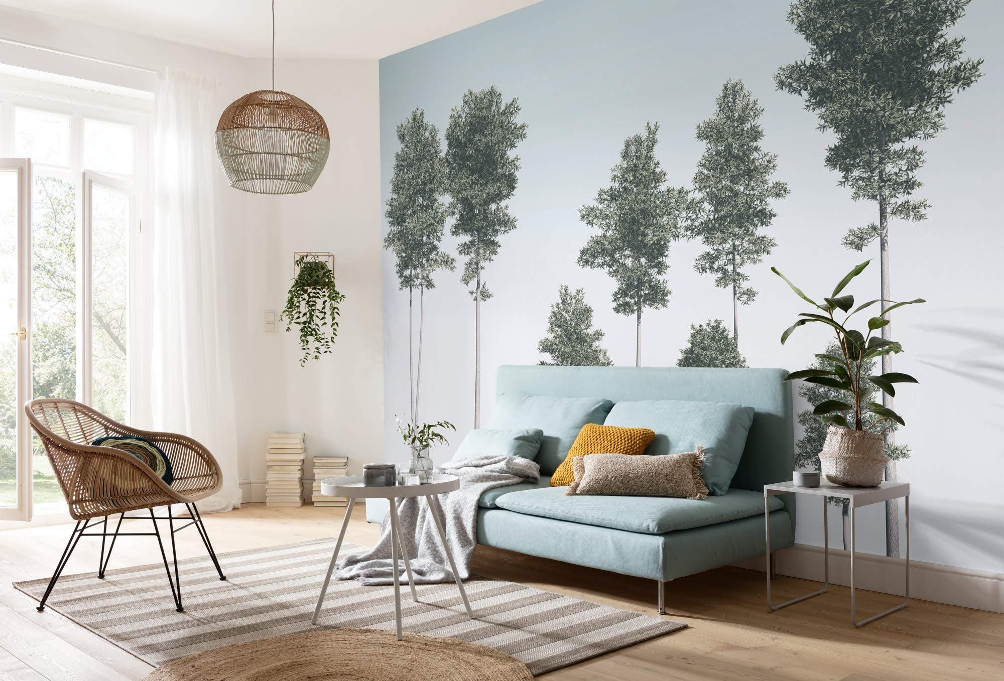 Komar Non-Woven Photo Wallpaper, Pines, Size 400 x 280 cm (Width x Height)