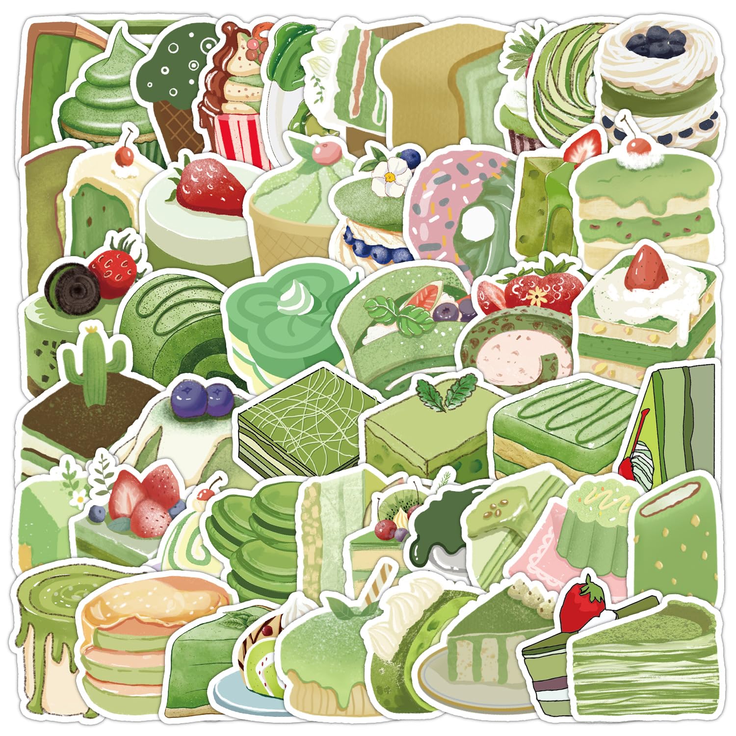 Cake Dessert Stickers for Water Bottle