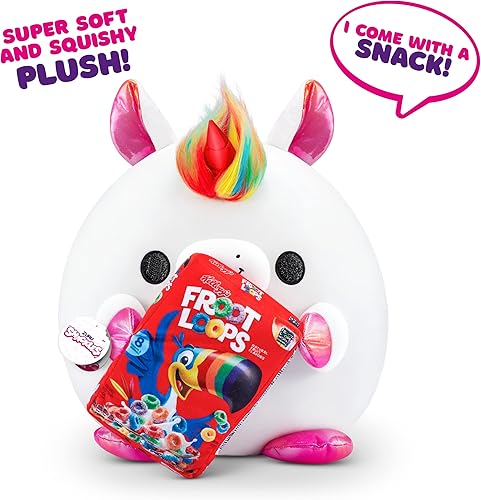 Miniatura 2 de ZURU Snackles (Froot Loops - Peluche de unicornio de gran tamaño de 14 pulgadas por ZURU, felpa ultra suave, peluche coleccionable con marcas con
