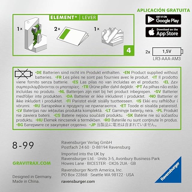 Foto 4 de 7 de Ravensburger - GraviTrax Power Element Lever, Accessorio pista canicas 8+ años
