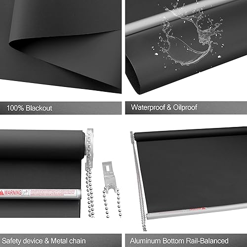 Miniatura 3 de CHUZHONG Persianas enrollables opacas para el hogar, persianas enrollables para ventanas, persianas enrollables para ventanas de interiores y