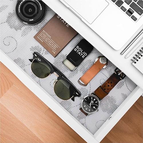 Miniatura 2 de Revestimiento para estantes, revestimientos de refrigerador no adhesivos para estantes, lavable de 12 x 240 pulgadas, forro de vinilo antideslizante