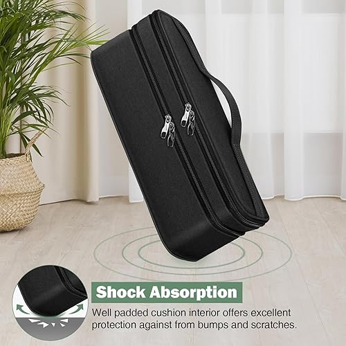 Miniatura 8 de SITHON Estuche de transporte de viaje de doble capa para Revlon secadorvoluminizadorestilizador, bolsa de almacenamiento resistente al agua para