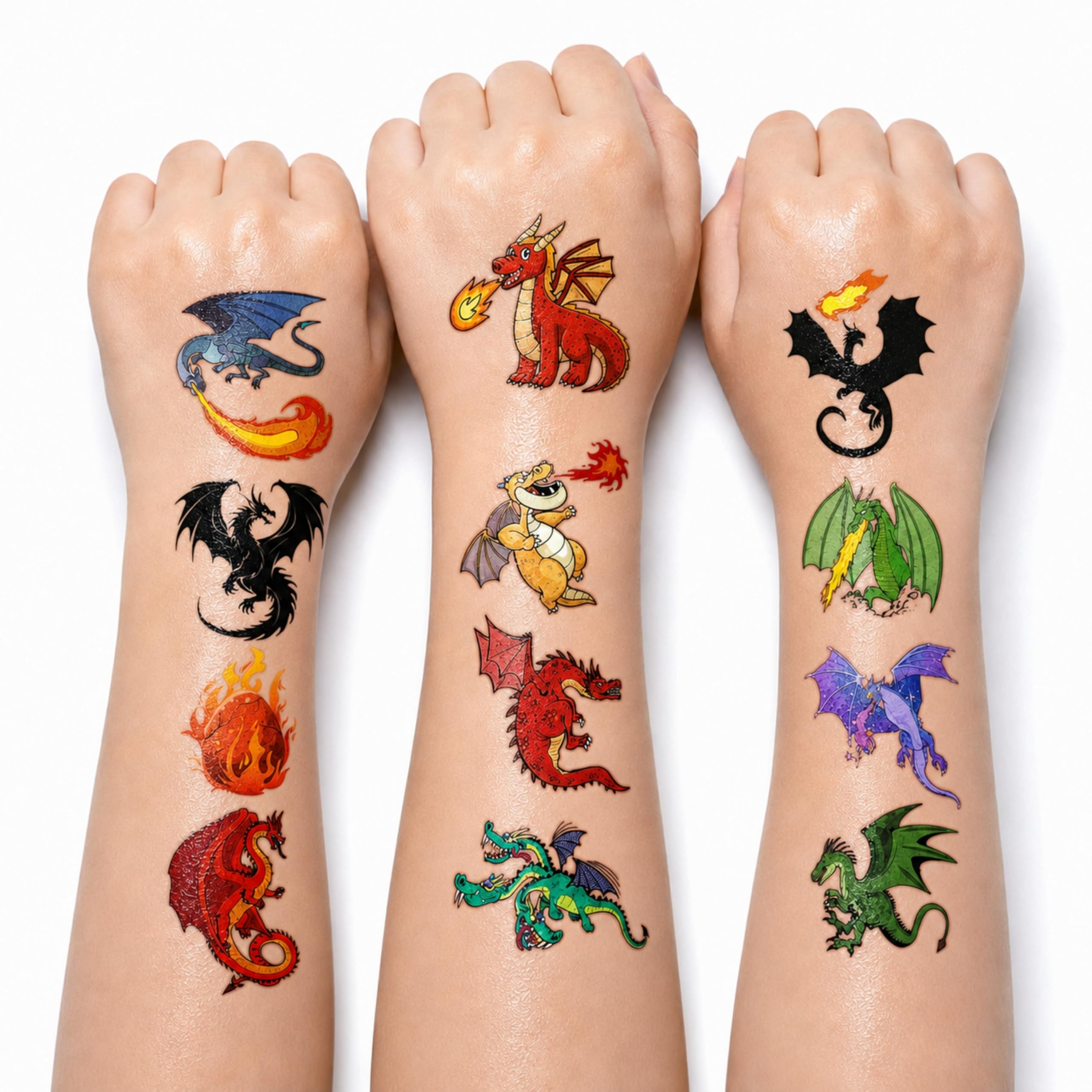 Dragon Temporary Tattoos Birthday Party Favors Decorations Suppplies 60 Pcs