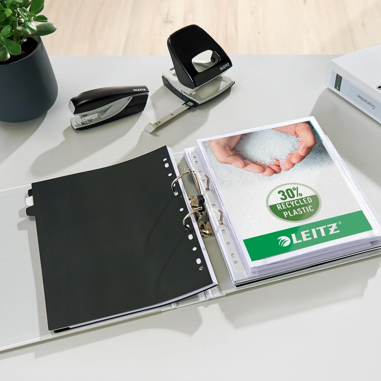 Leitz Mini Lever Arch File Plastic 52mm Spine A4 White Ref 1015-01 [Pack of 10]