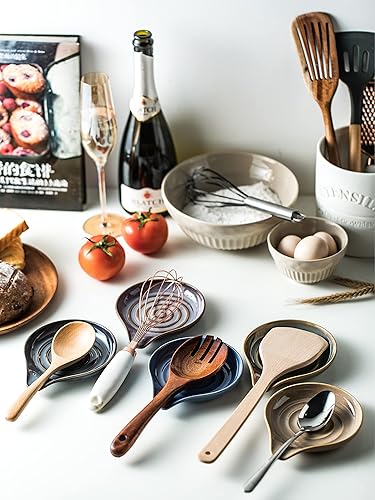 Miniatura 8 de Cormomu Soporte para Cucharas, Soporte para Cucharas de Cocina para Estufa, Soporte para Utensilios para Cucharas, Cucharones, Pinzas, Espátula,