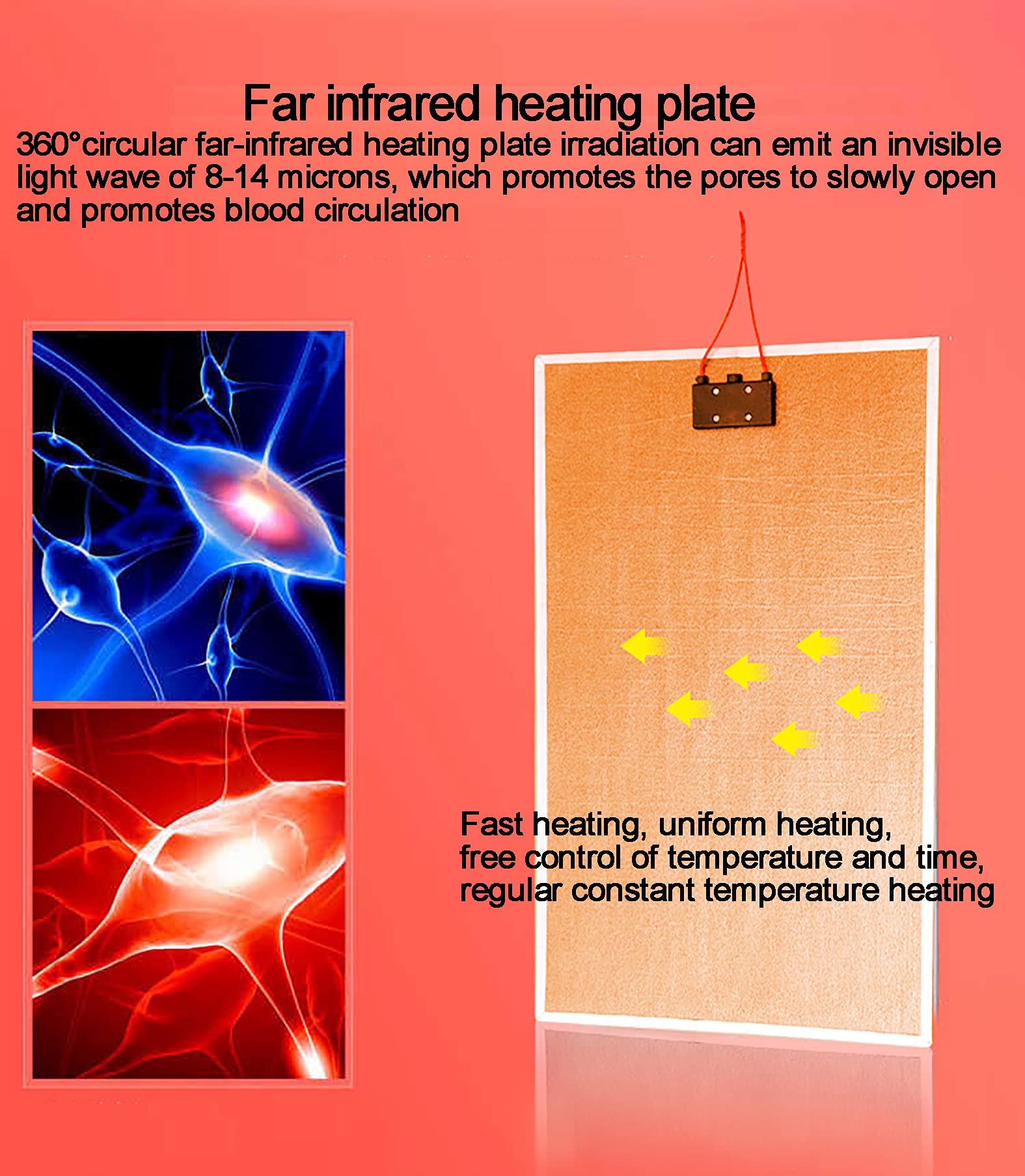 Nuevo hogar Sudor infrarrojo lejano caja de vapor turmalina sudoración habitación seco vapor sala Luna llena sudoración Sauna Box (rosa)