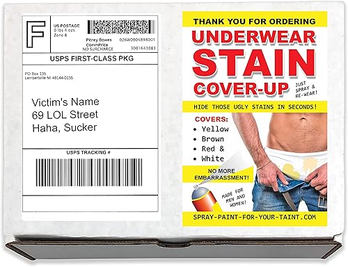 Design Doggie Prank Mail Ropa interior para cubrir manchas después de broma práctica La broma se envía a un ser queridovíctima 100 anónimo