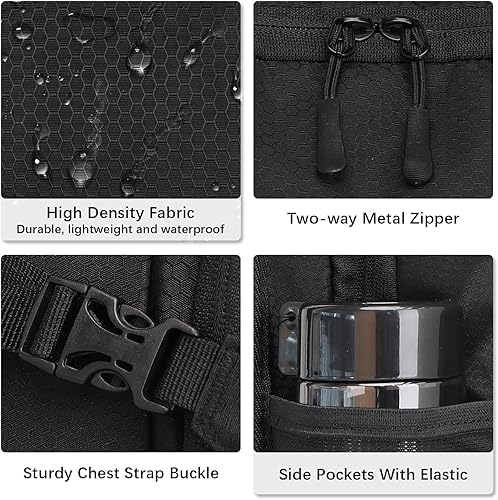 Miniatura 5 de Mochila de hidratación, mochila de senderismo ligera con vejiga de agua de 2 L, mochila de agua para ciclismo, correr, festival