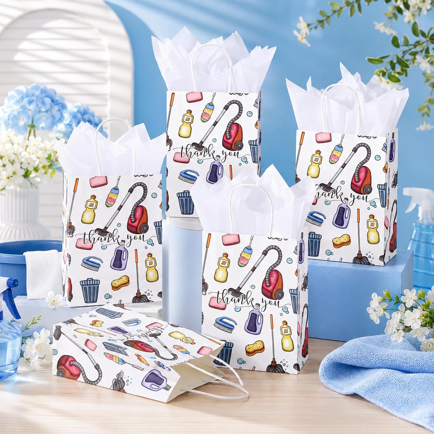 TaoBary 40 Sets Housekeeping Week Gifts Housekeeper Paper Gift Bag image 4