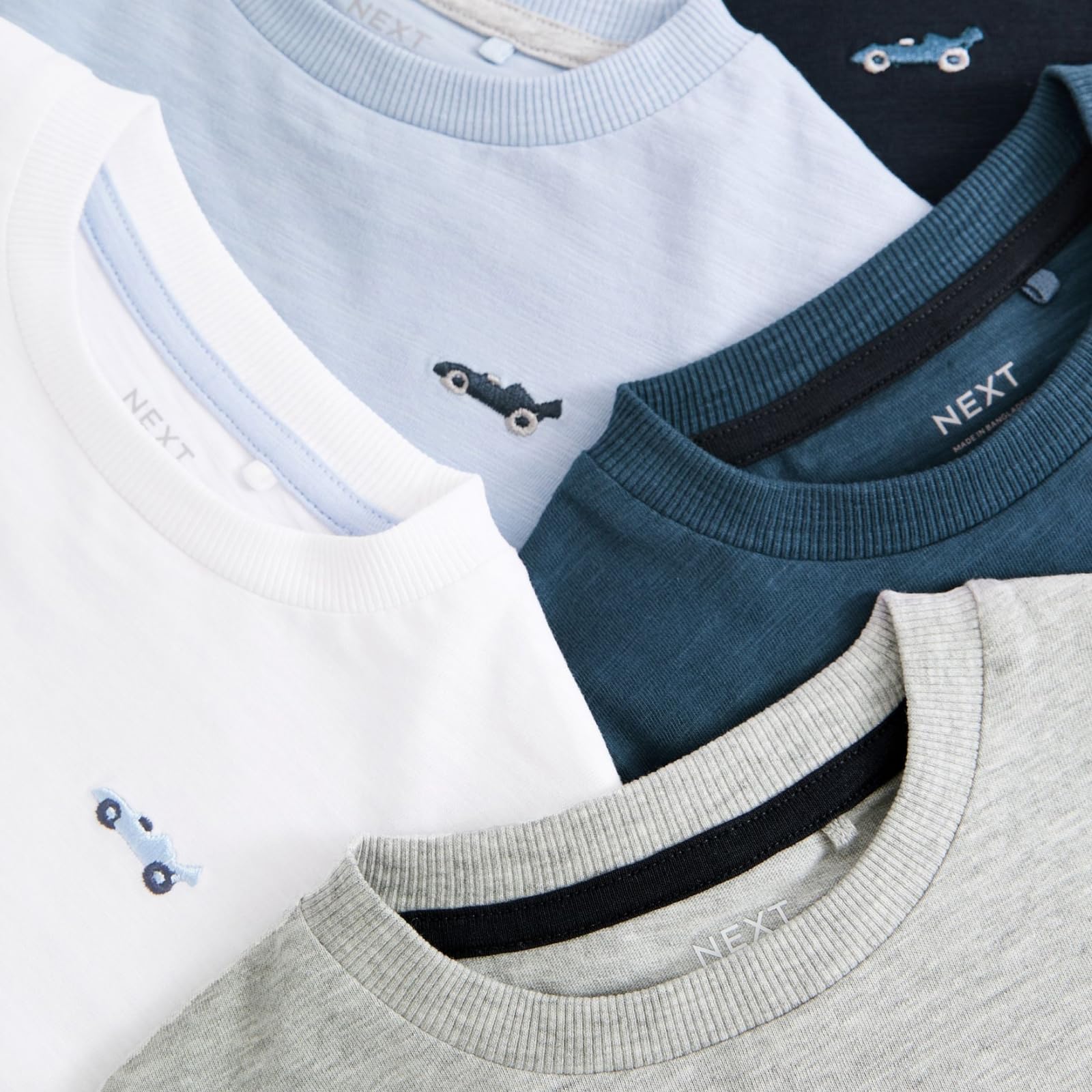 NEXT Ragazzo Confezione da 5 Magliette a Manica Lunga | Bambino, Standard, Pull On, Lavabile in lavatrice
