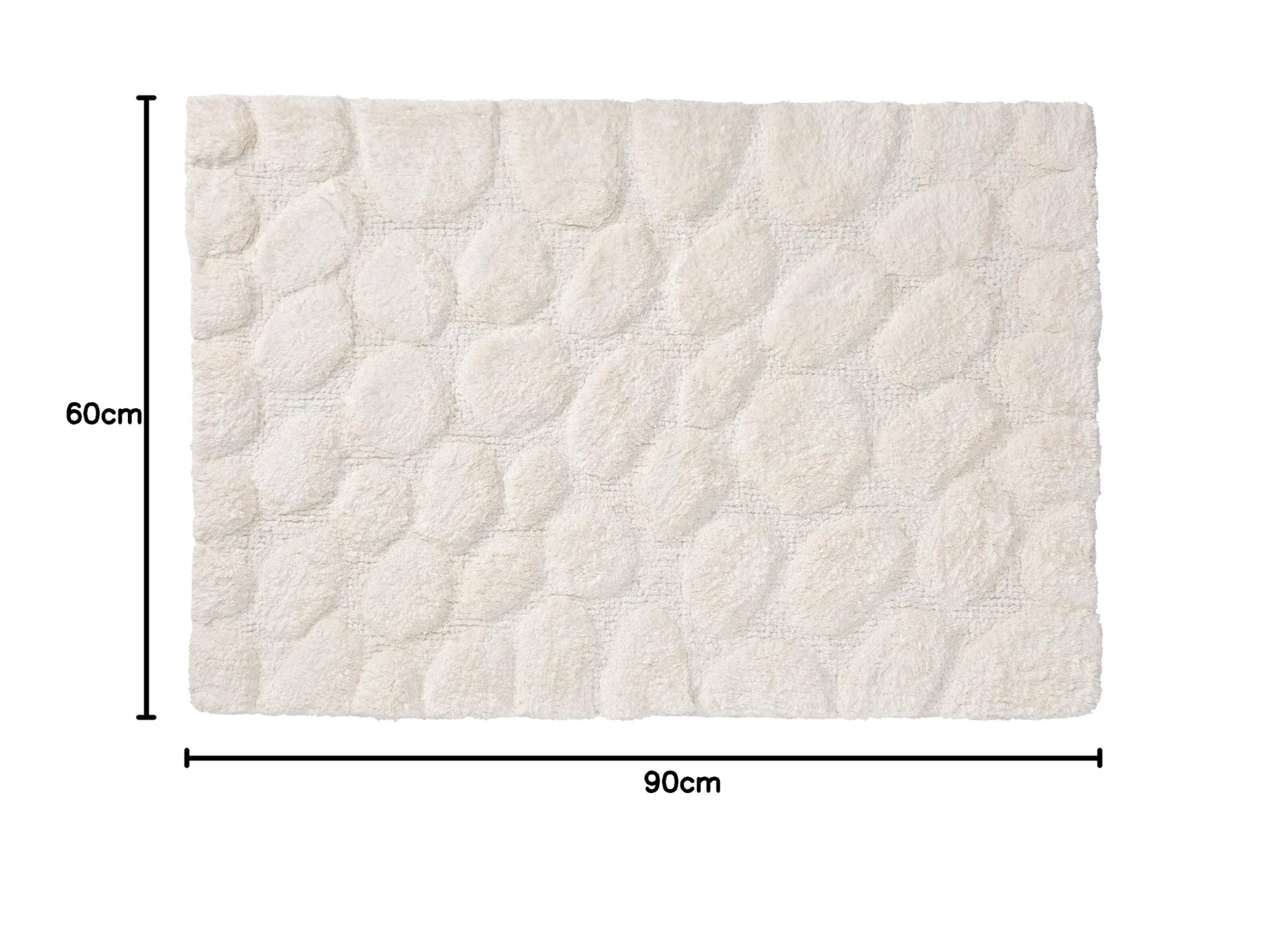 Sealskin Badteppich Pebbles, Farbe: Ivory, 60 x 90 cm