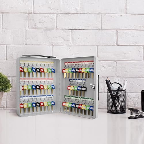 Miniatura 2 de Barska CB12948 Cerradura de llave portátil de 50 posiciones Caja de bloqueo de gabinete de llaves gris, talla única