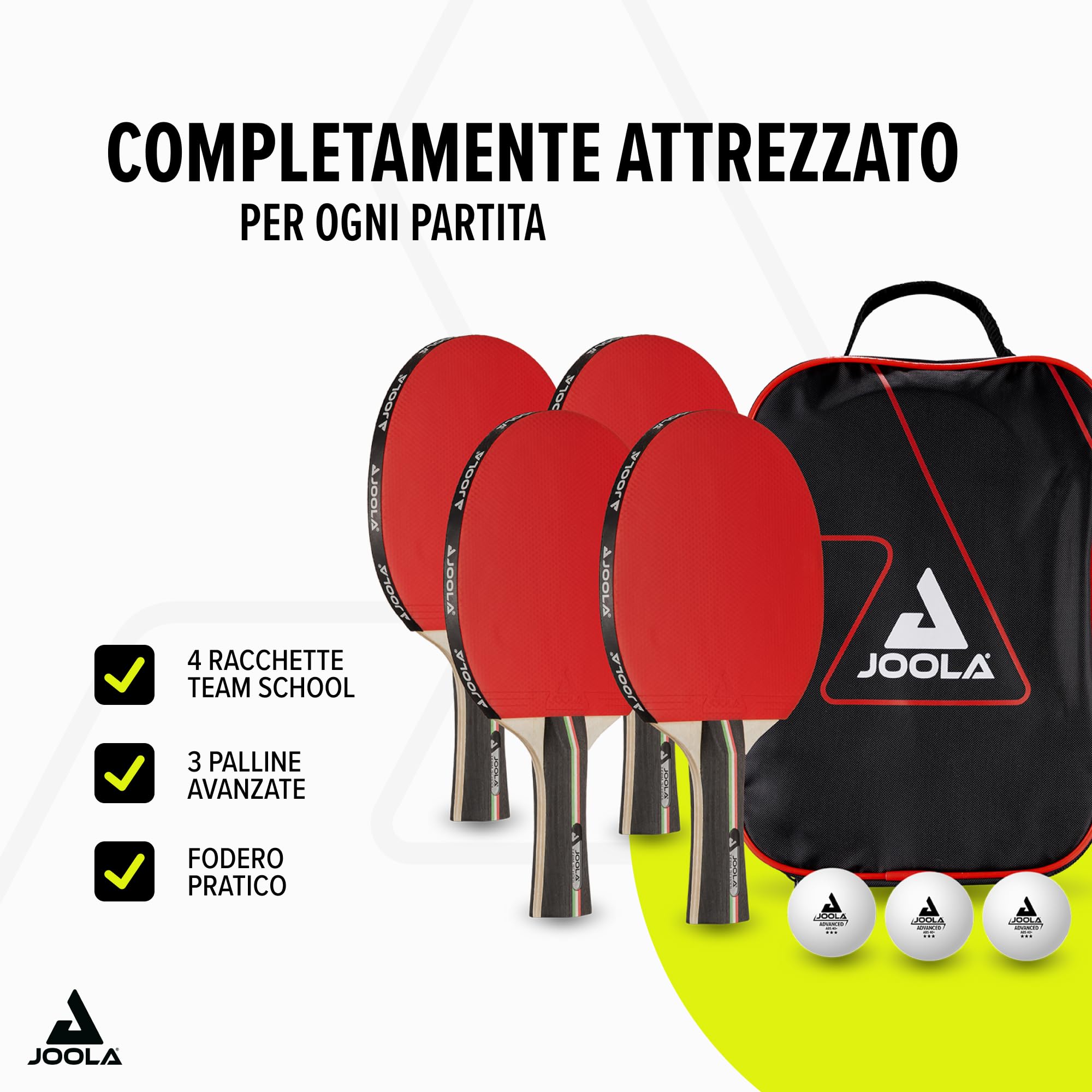 JOOLA Set di Racchette da Ping Pong TEAM SCHOOL