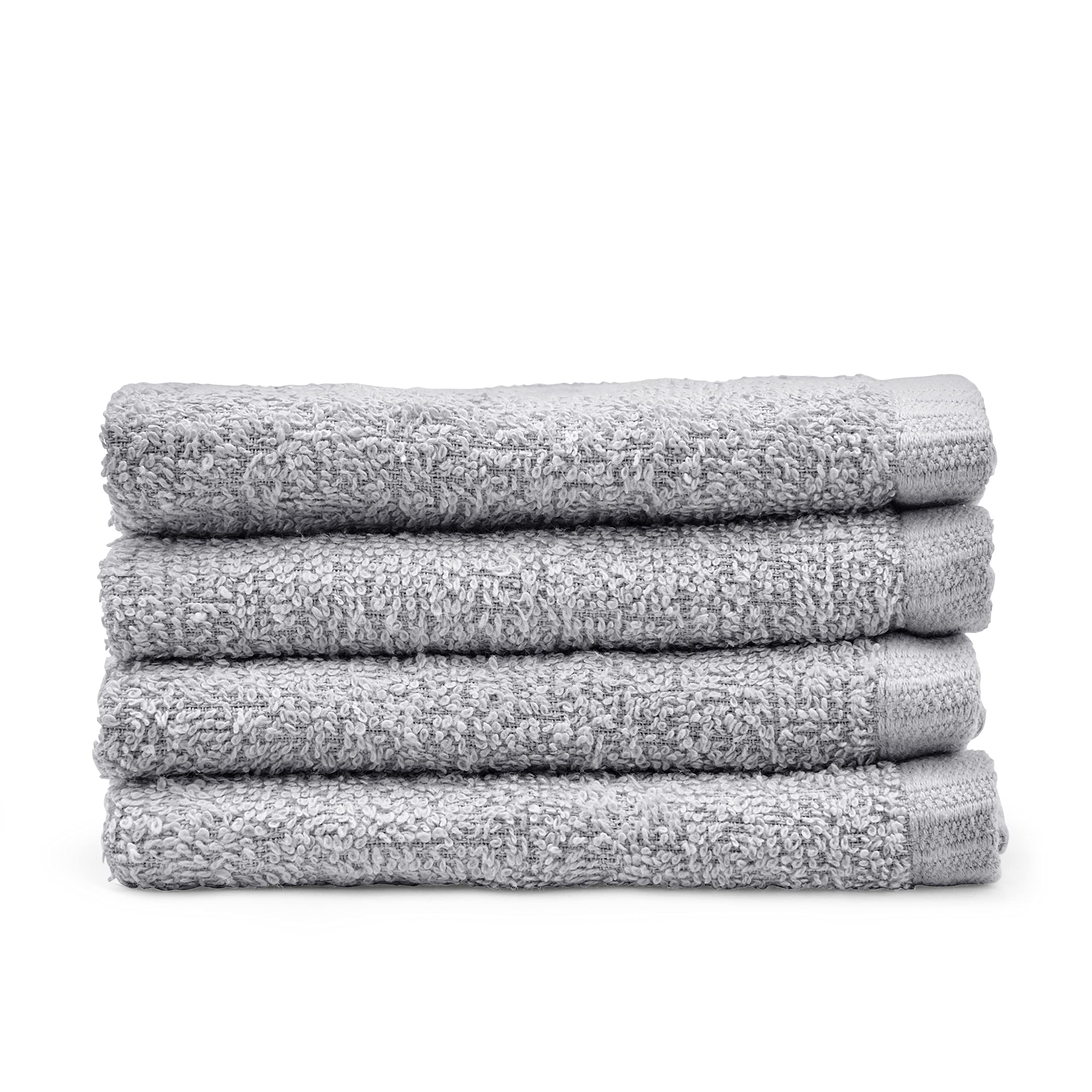 Catherine Lansfield Quick Dry Cotton Face Cloth 4 Pack Grey - Image 3