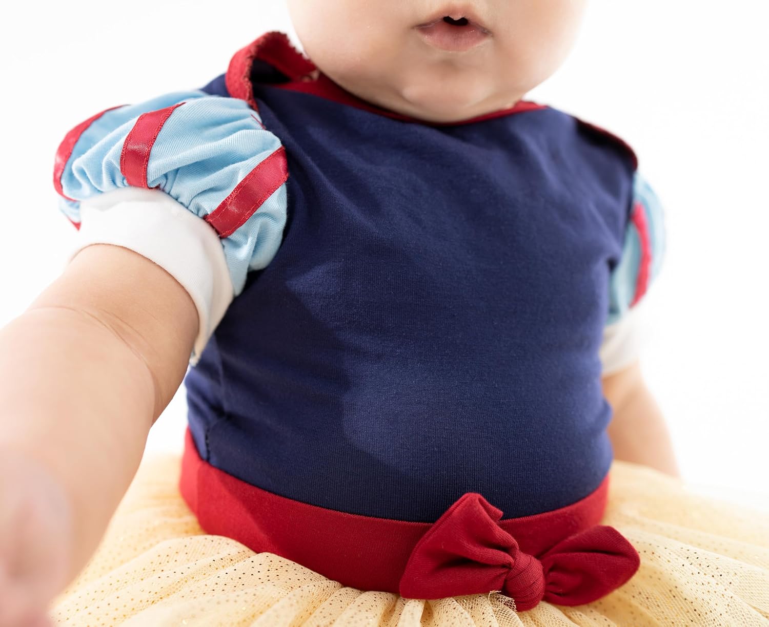 Little Adventures Baby Snow White Dress Onesie - Machine Washable with No Glitter