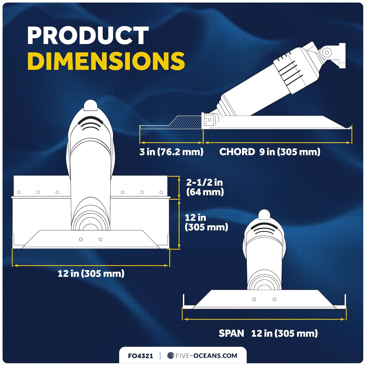 Bennett Marine Bolt Electric Trim Tab System 12" x 12", Includes Integrated Helm Control, Actuators, Wires Harnesses and Mounting Hardware, Complete Kit BOLT1212, 12V DC - FO4321