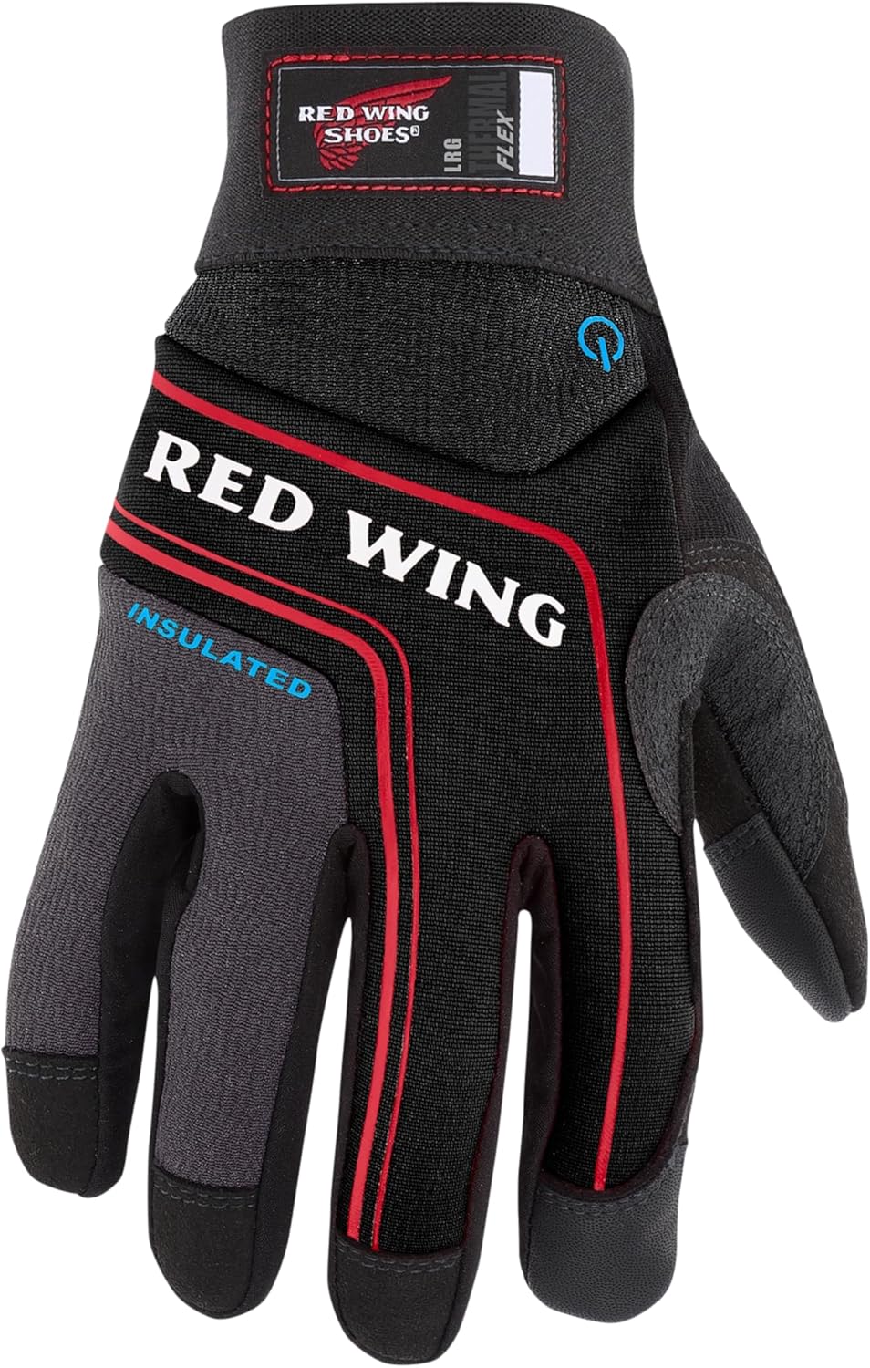 Red Wing Shoes Thermal Flex Safety Gloves, Full Silicone Palm, Red/Black