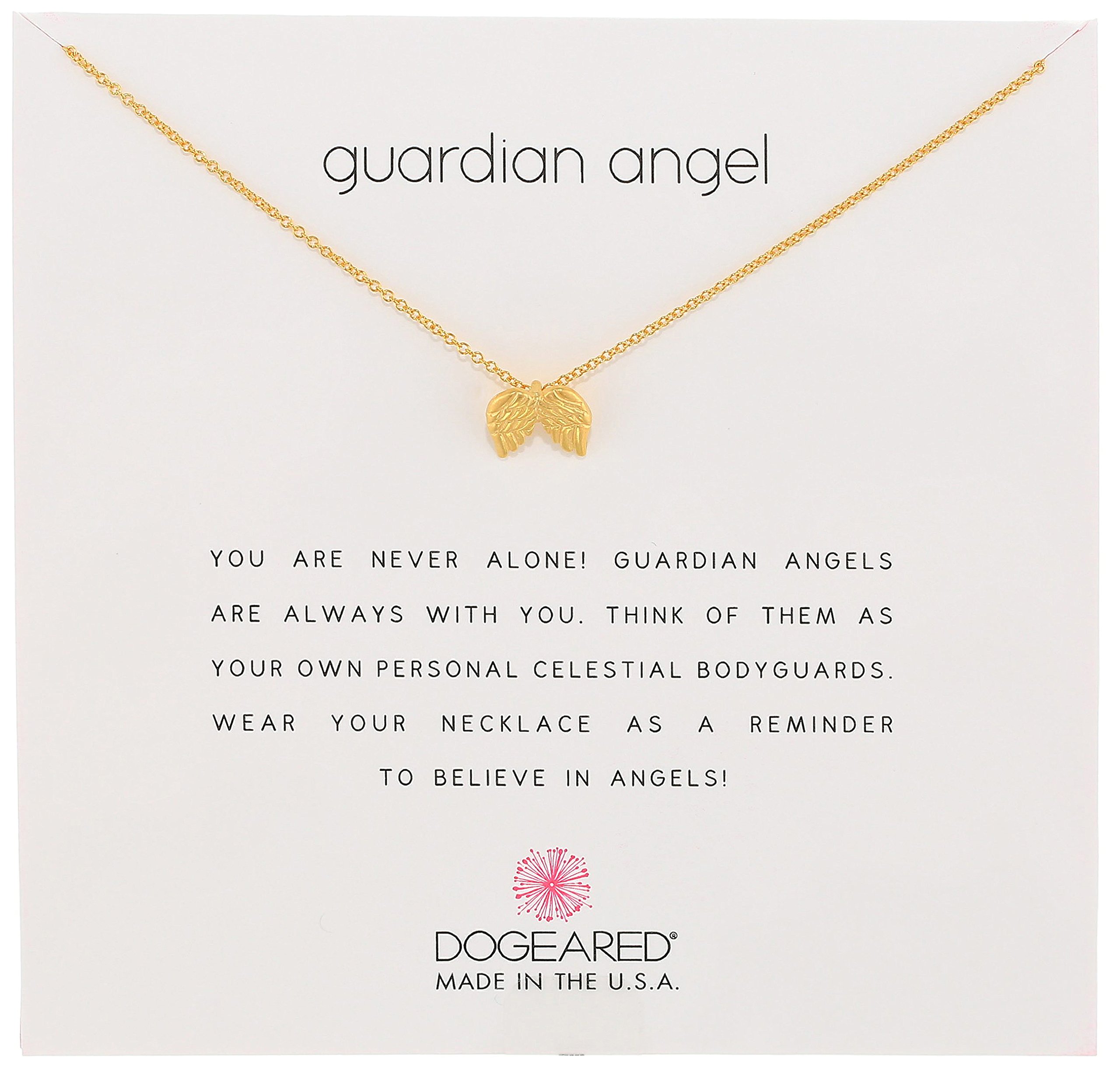 Dogeared Reminders Guardian Angel Angel Wings Charm Necklace, 16"+2" Extender