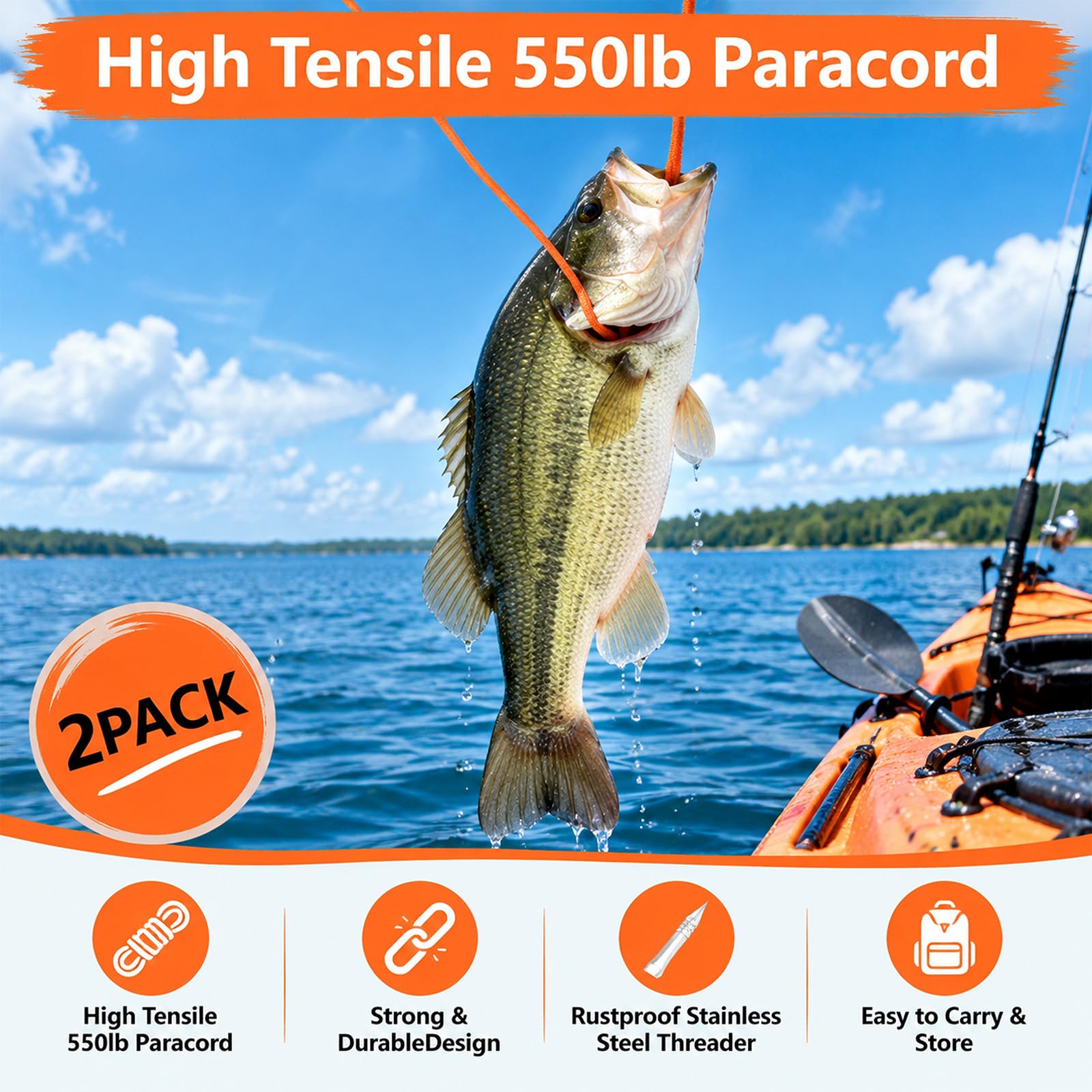 DAOLONG Fishing Stringer - 2 Pack 10ft -7