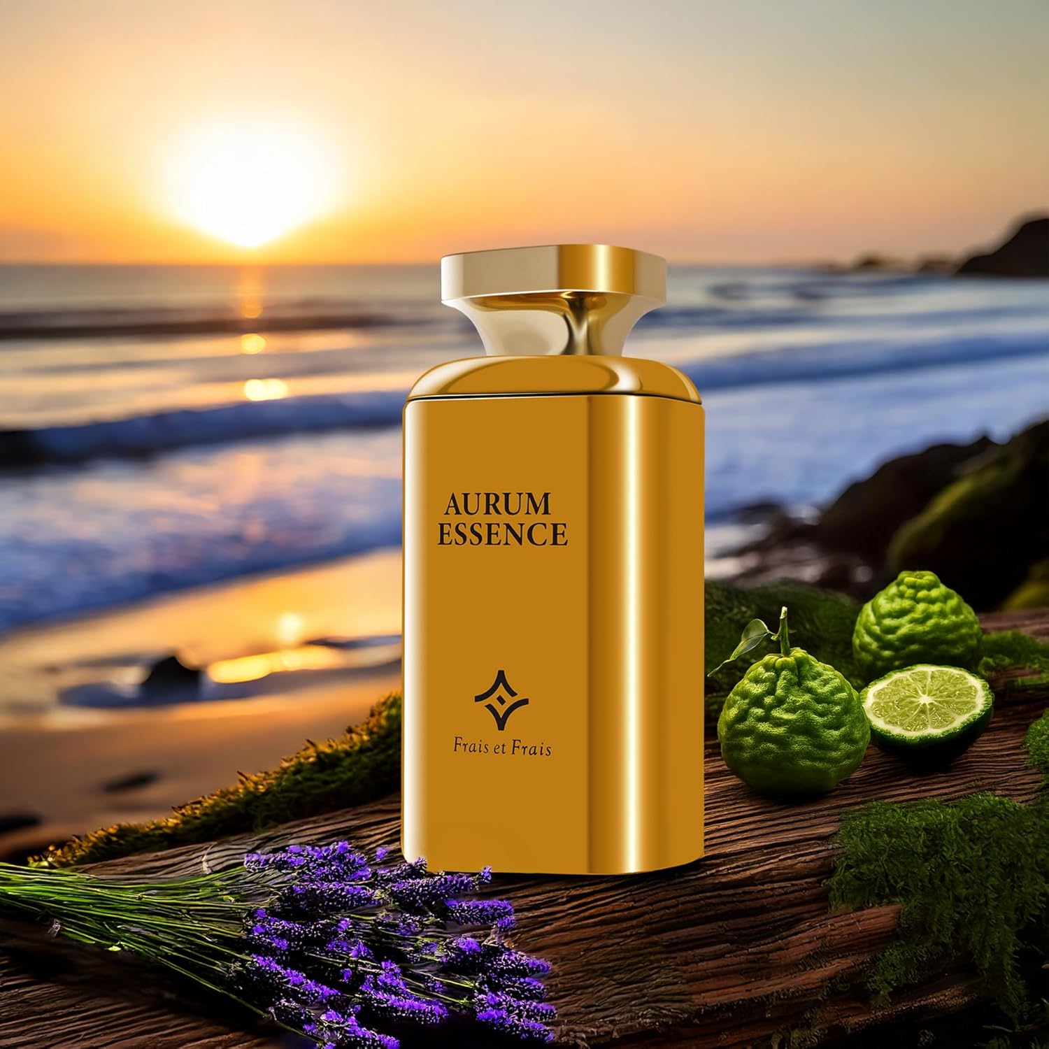 Aurum Essence Perfume 100ML - Eau de Parfum - Men's Aquatic Woody Fragrance with Bergamot, Black Pepper & Vetiver