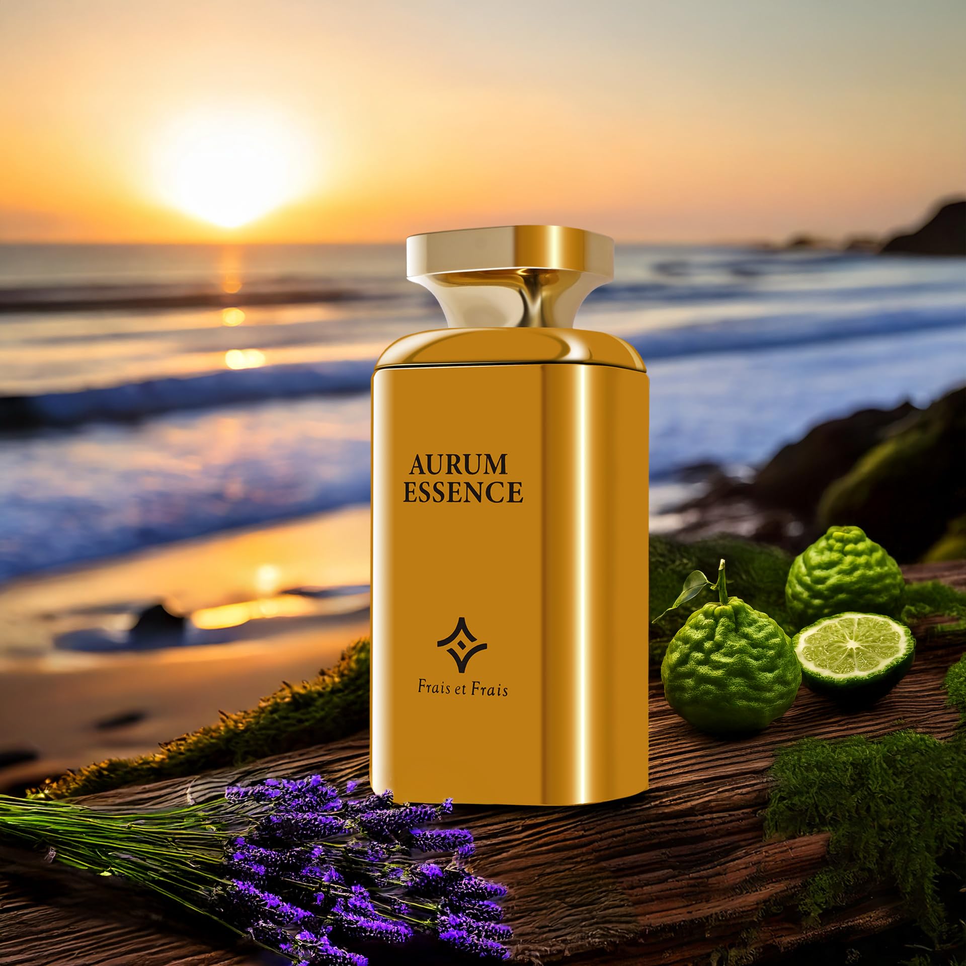 Aurum Essence Perfume 100ML - Eau de Parfum - Men's Aquatic Woody Fragrance with Bergamot, Black Pepper & Vetiver