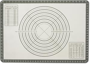 Amazon Basics Nonstick Silicone Pastry Baking Mat with Measurements, BPA-Free, Oven-Safe, Extra Large 71.1cm x 50.8cm
