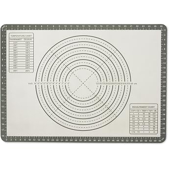Amazon Basics Non-Stick Silicone Baking Mat with Measurements, BPA Free, Oven Safe, Extra Large 20" x 28"