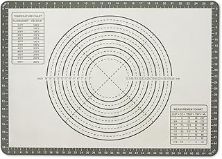 Amazon Basics Nonstick Silicone Pastry Baking Mat with Measurements, BPA...