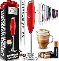 Vista 25 de Zulay Kitchen Potente varita espumadora de leche con 2 baterías Duracell – Mezclador de bebidas portátil ultrarrápido – Máquina de espuma eléctrica