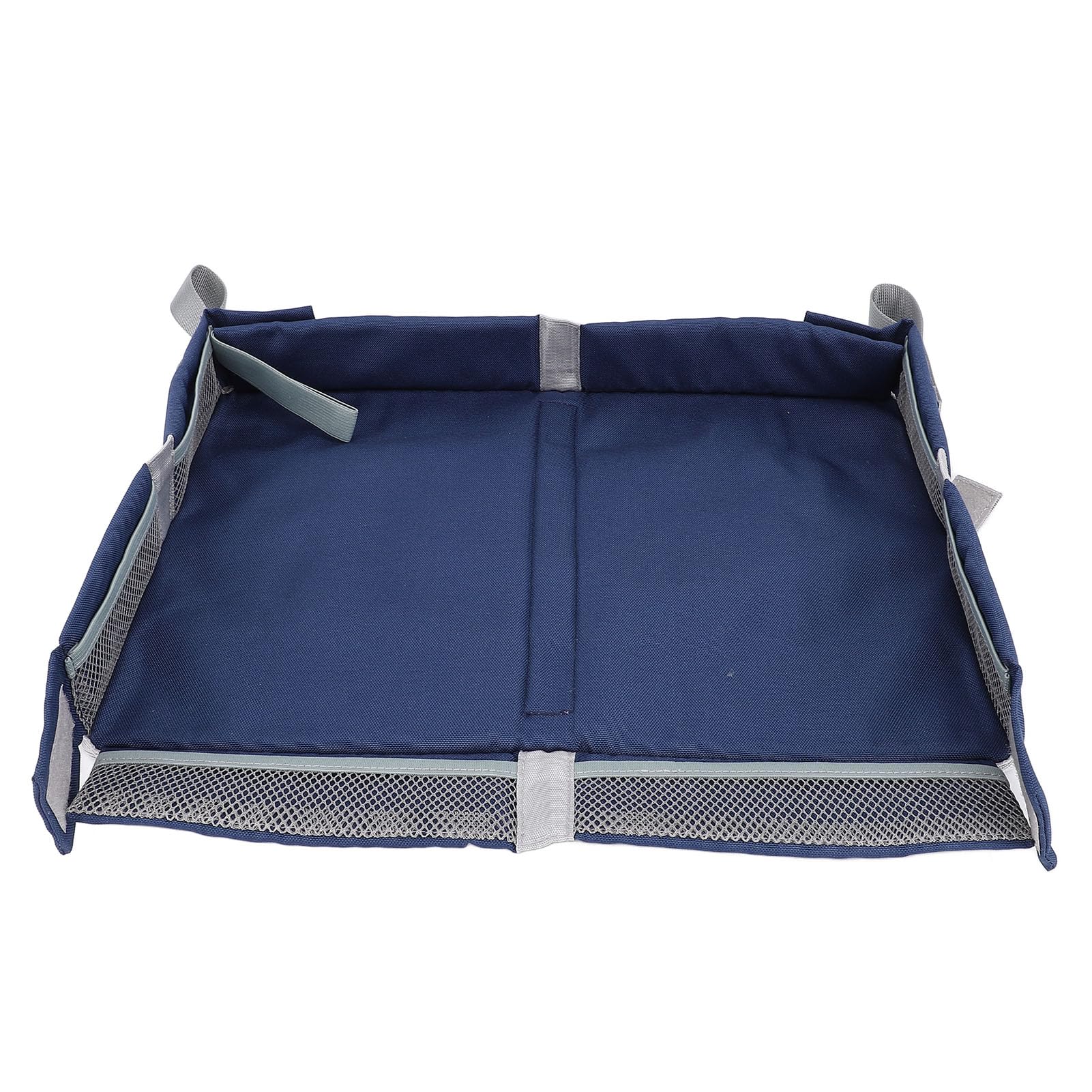 Foldable Airplane Tray Cover with Pockets, Portable Toddler Travel Table Tray Toy Organizer Bag for Kids and Adults, Large Size, Easy to Clean, Entertainment On Plane or Train