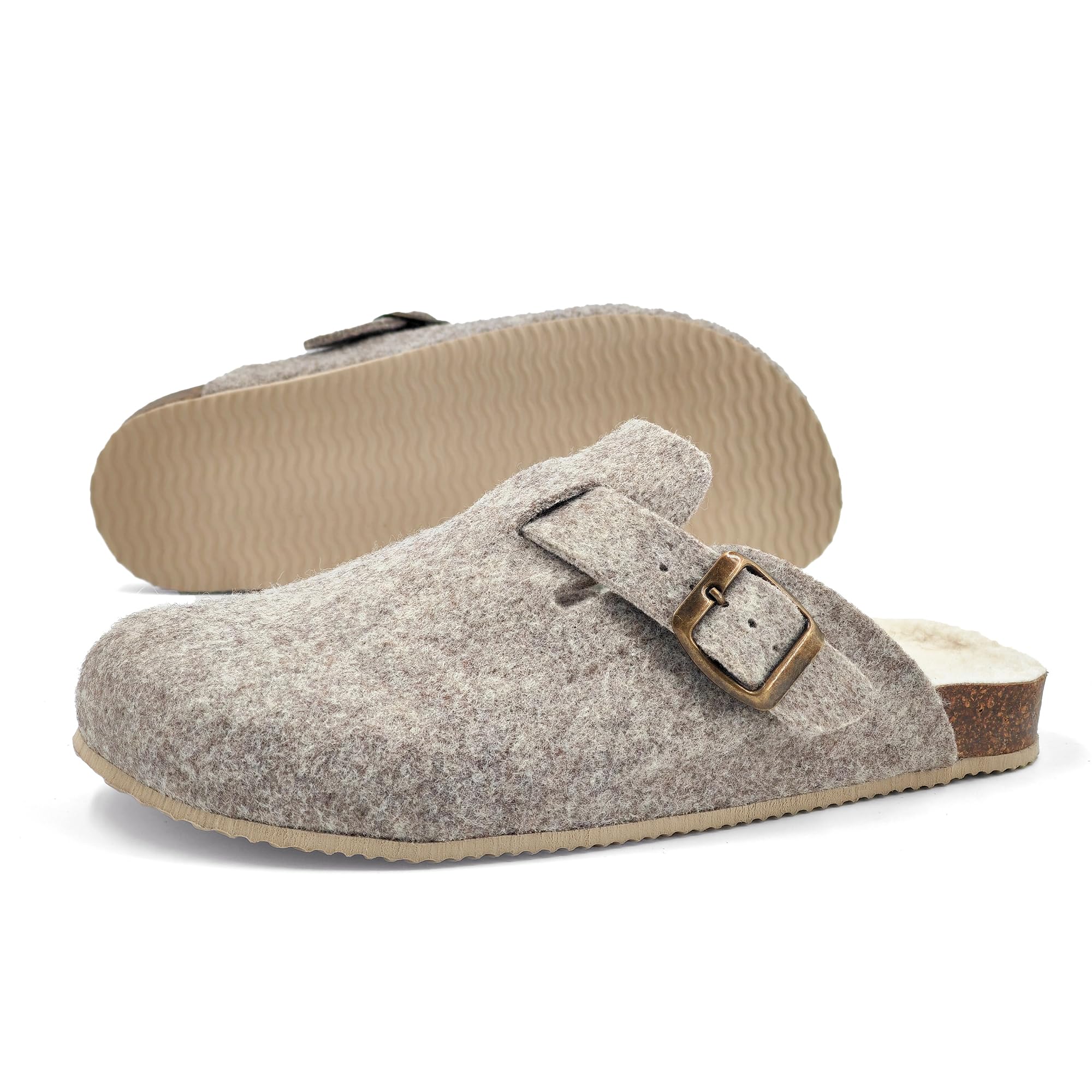 JOMIX Zapatillas Casa Mujer Invierno con Peluche Fabricadas en España Zuecos Mujer Fieltro con Plantilla Ortopédica