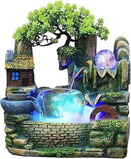 12 Backyard Studio Ideas for Functional Creative Space 105 Rockery Fountain, Modern Desktop Fountain with LED Light & Mist, Multico...