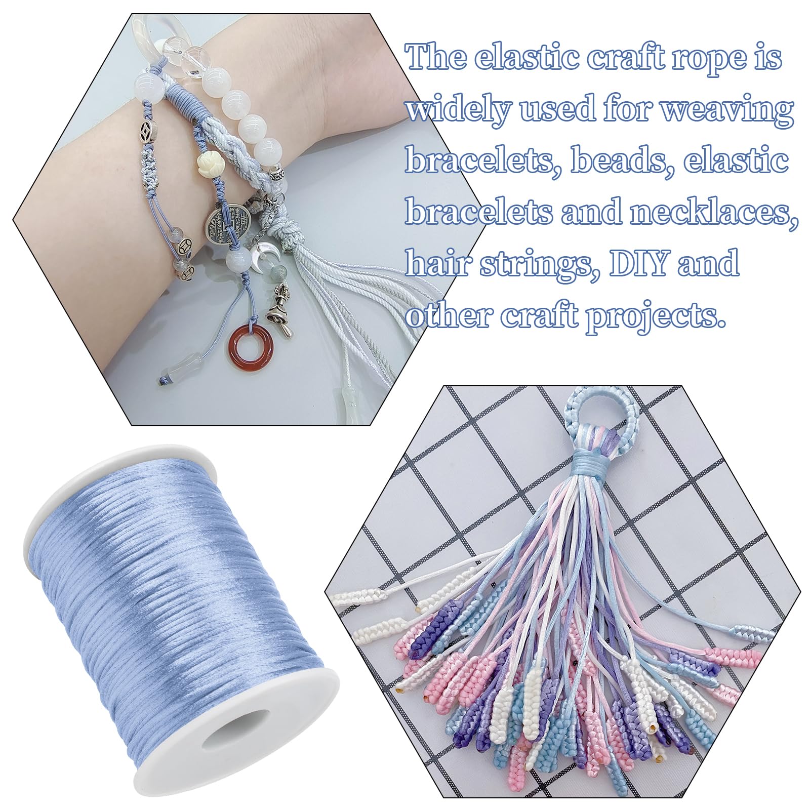Cordon Satin 2mm - 20m - Polyester - Pour Bracelets, Bijoux, Macramé - Multi Couleurs