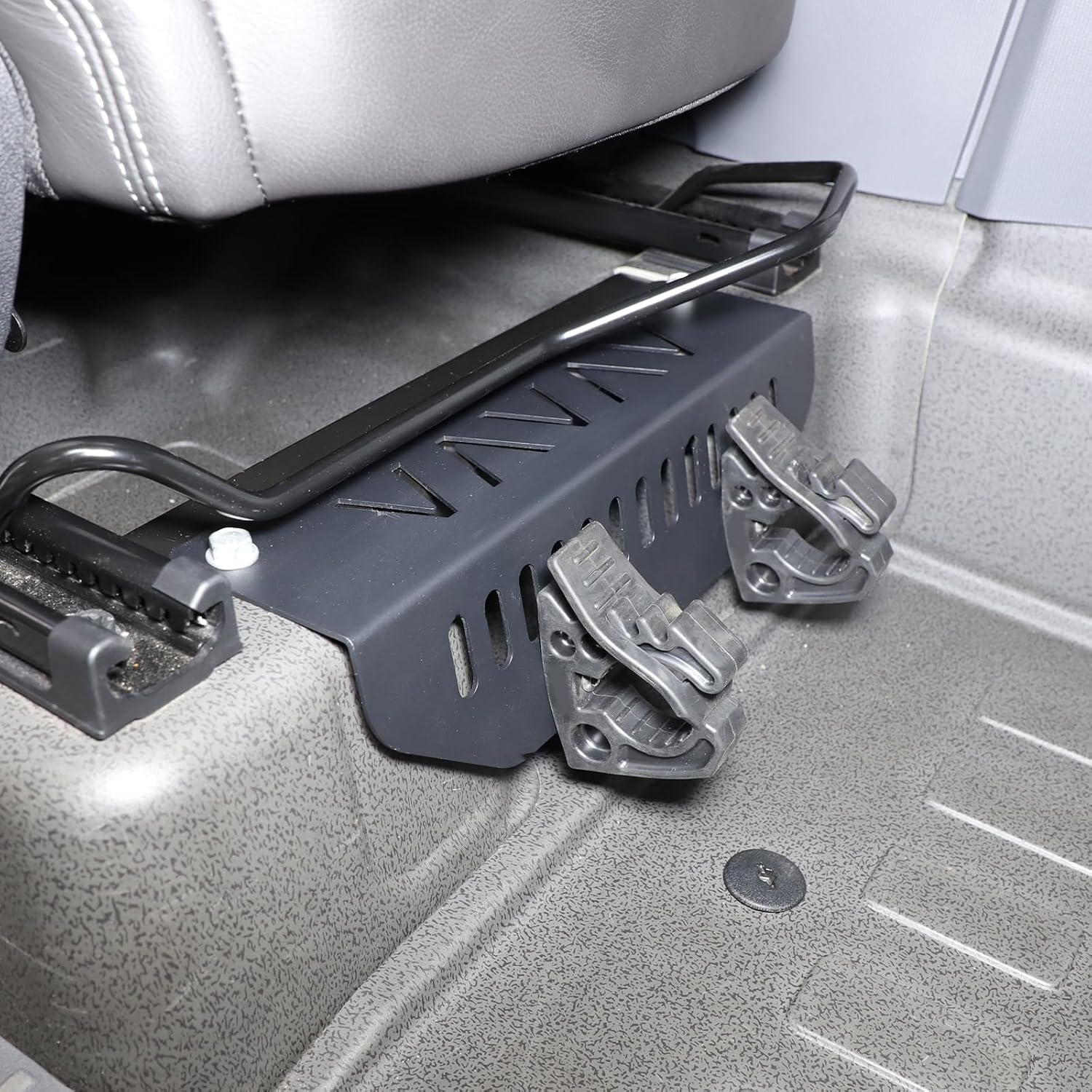 Front Seat Flashlight Mount Holder Bracket for INEOS Grenadier 2020-2025 Passenger Underseat Flashlight Holder Front Seat Mount Molle Panel Co-Pilot Seat Torch Storage Mounting Bracket Carbon Steel