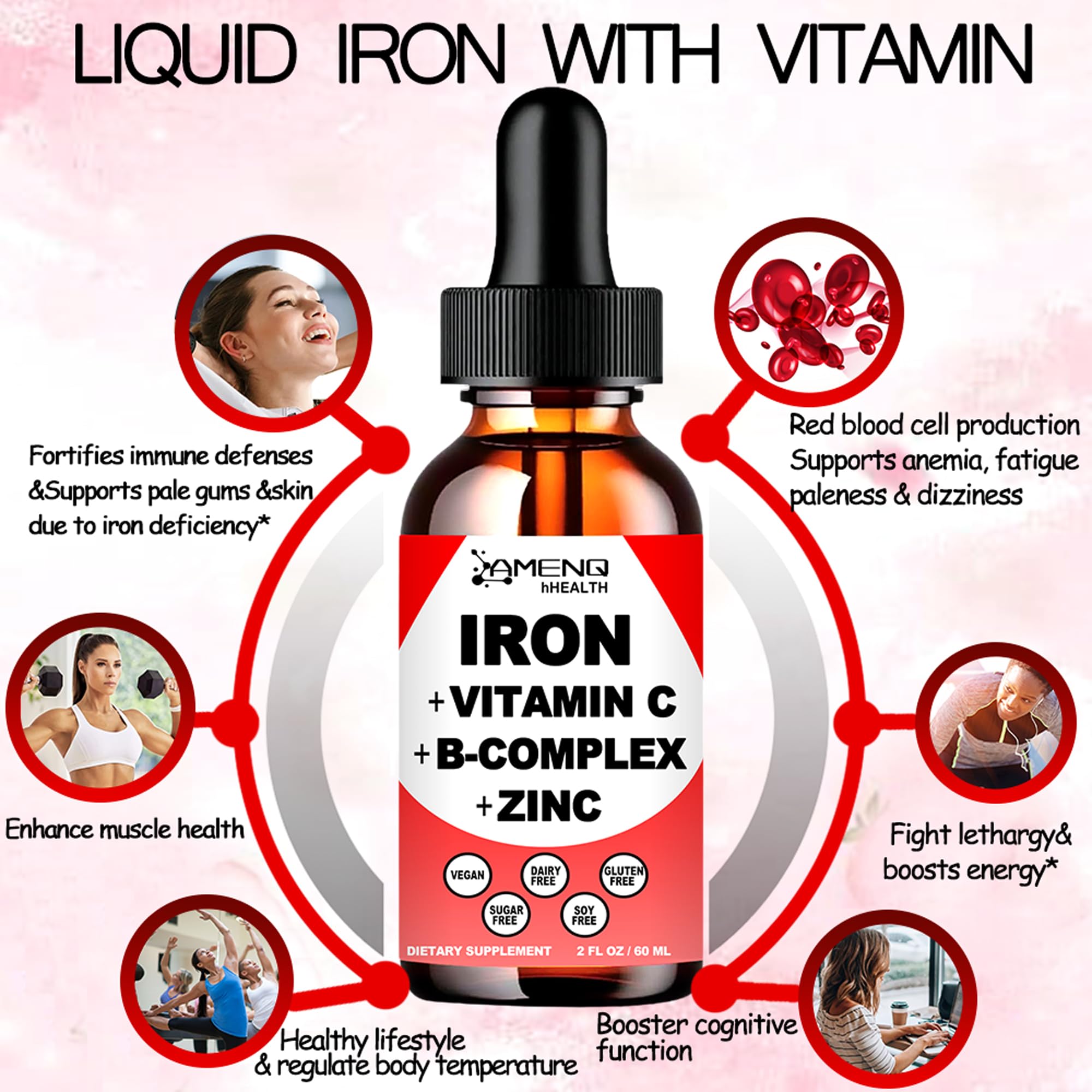 Liquid Iron Supplement for Women, Boost Iron Levels, Stomach Friendly Iron — Amazon image 4