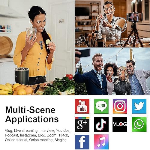 Miniatura 8 de Cabezal de condensador envolvente HD de 360 , chip de reducción de ruido activo inteligente profesional, 8 horas de duración de la batería,