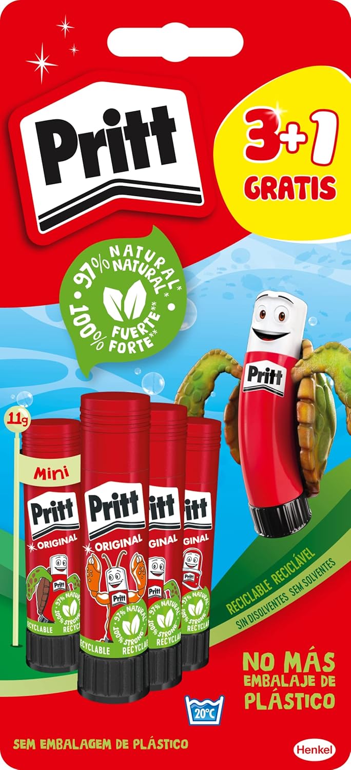 Pritt Adhesive Stick, Children's Safe Glue for Crafts, Universal Strong