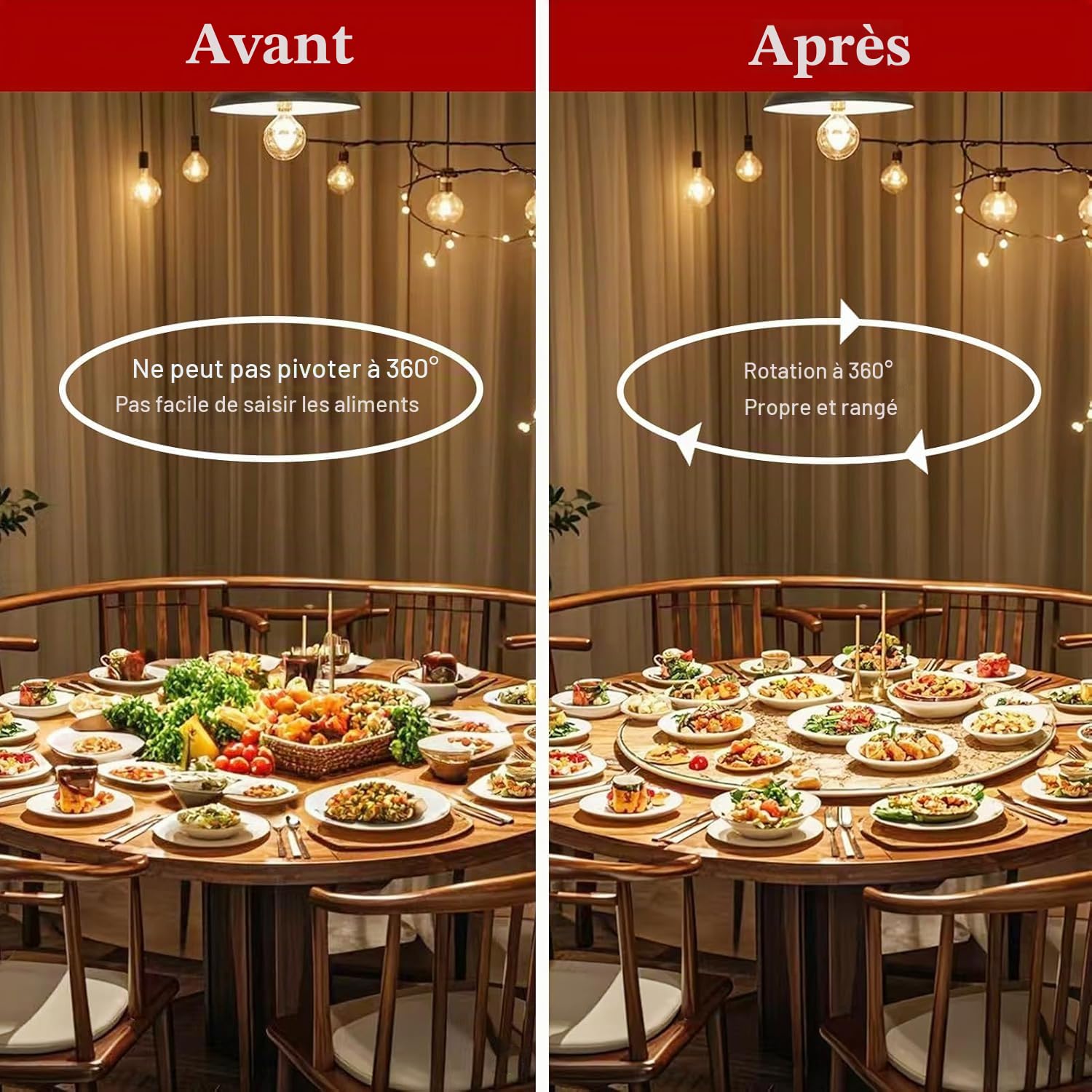 Plateau tournant en alliage d'aluminium lisse 25 cm pour meubles, support rotatif pour gâteau, platine pivotante pour écran ou décoration, patin rotative pour cuisine ou kaleidosco