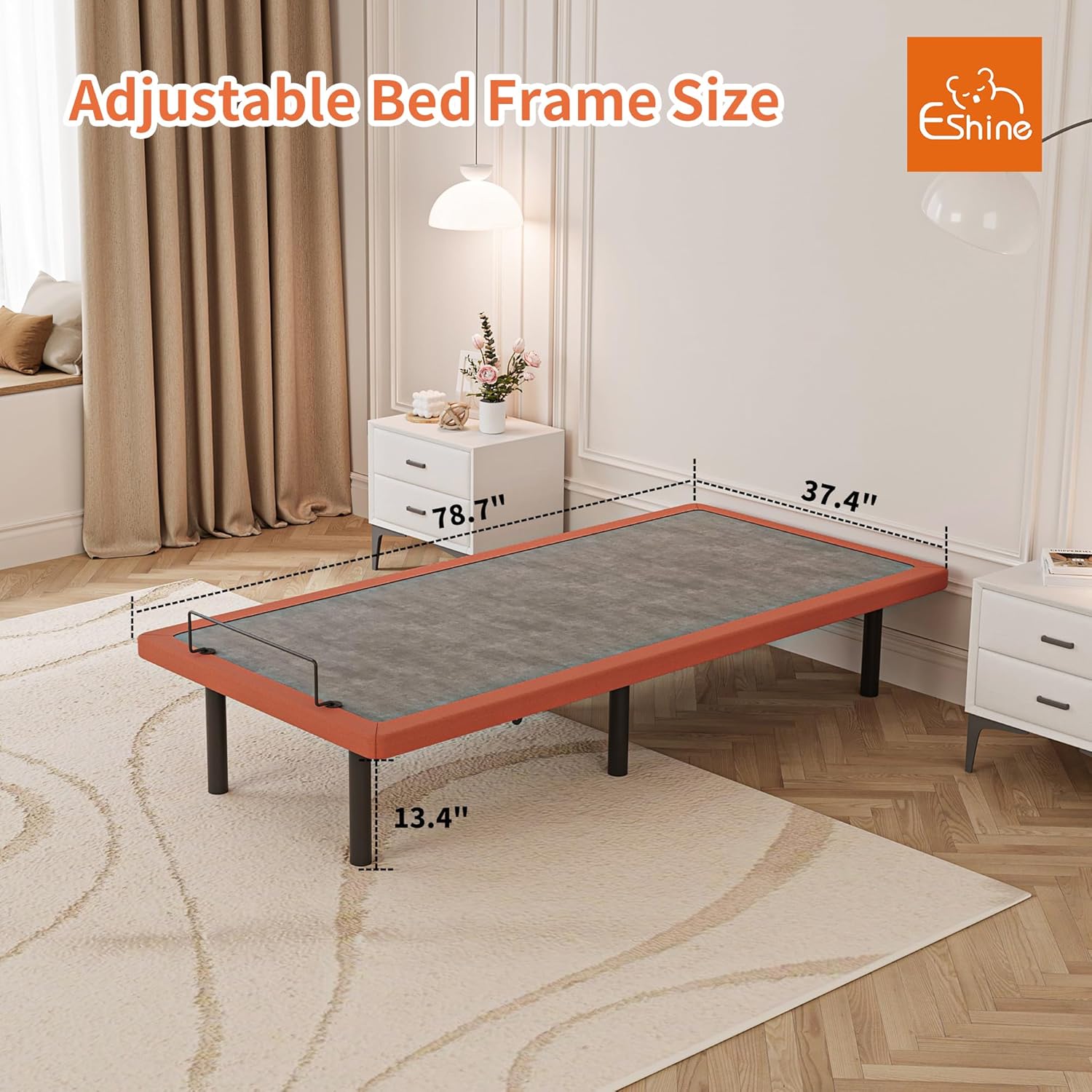 ESHINE Adjustable Bed Frame + 10 Inch Gel Memory Foam Mattress Twin XL Adjustable Bed Bluetooth APP Control, Wireless Remote, Zero Gravity, Anti Snore, Head and Foot Incline, 2000 Series - Image 2