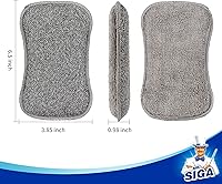 Vista 3 de MR.SIGA Dual-Sided Scrub Sponges, Long lasting, Reusable Dishwashing Sponges for Kitchen, 6 Pack