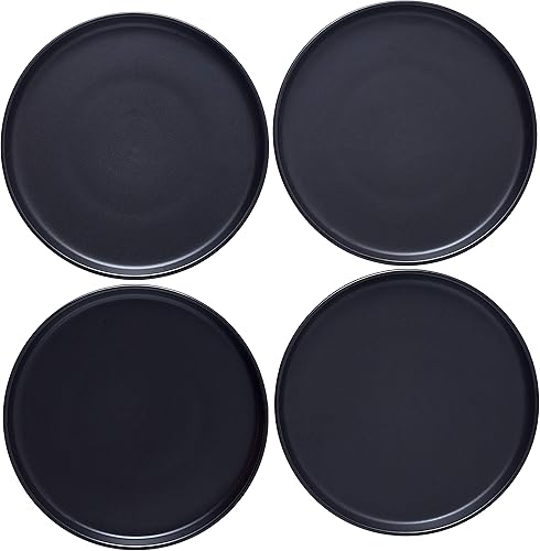 Miniatura 8 de Bruntmor - Juego de 4 platos redondos de cerámica en color mate ideales para platos de comida y para restaurantes