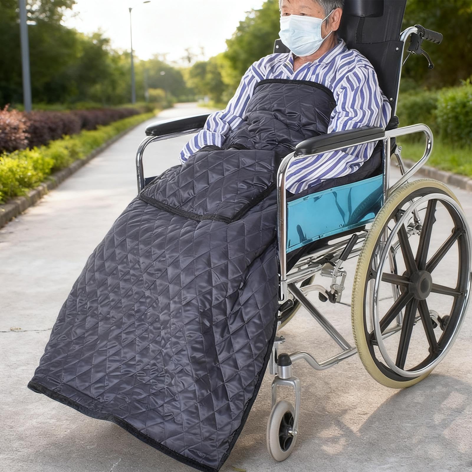 Manta Para Silla De Ruedas Cubierta Ajustable Y Cómoda | Manta De Regazo Cálida Para en Interior y Exterior Hogar Enfermería Diario Clima Frío y Viaje