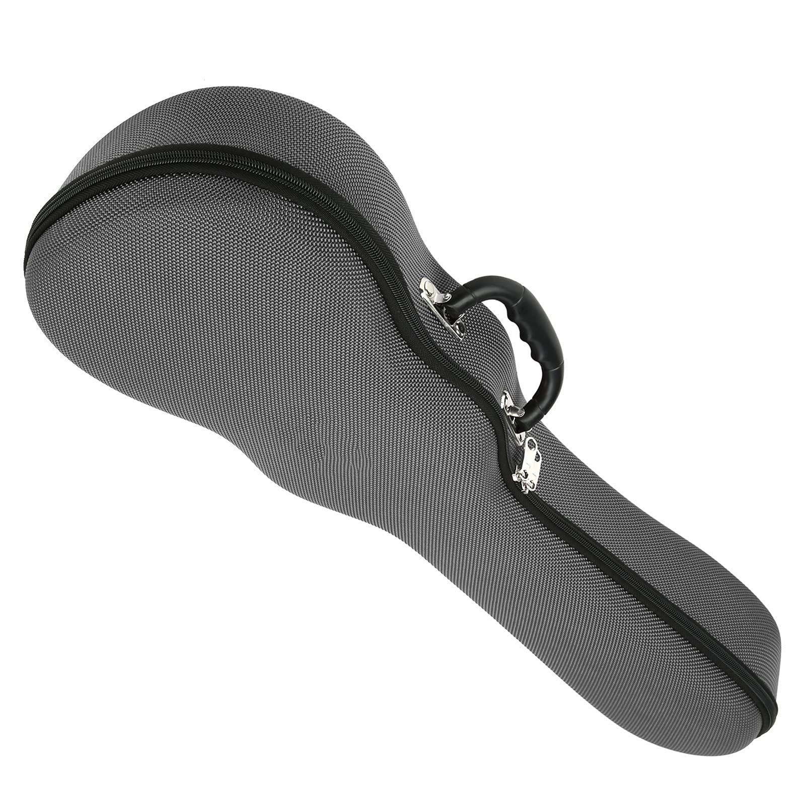 Funda para Ukelele Resistente Al Agua Endurecida de 23/24 Pulgadas con Asas y Correas Reforzadas para Facilitar su Transporte (23/24 Pulgadas Gris)
