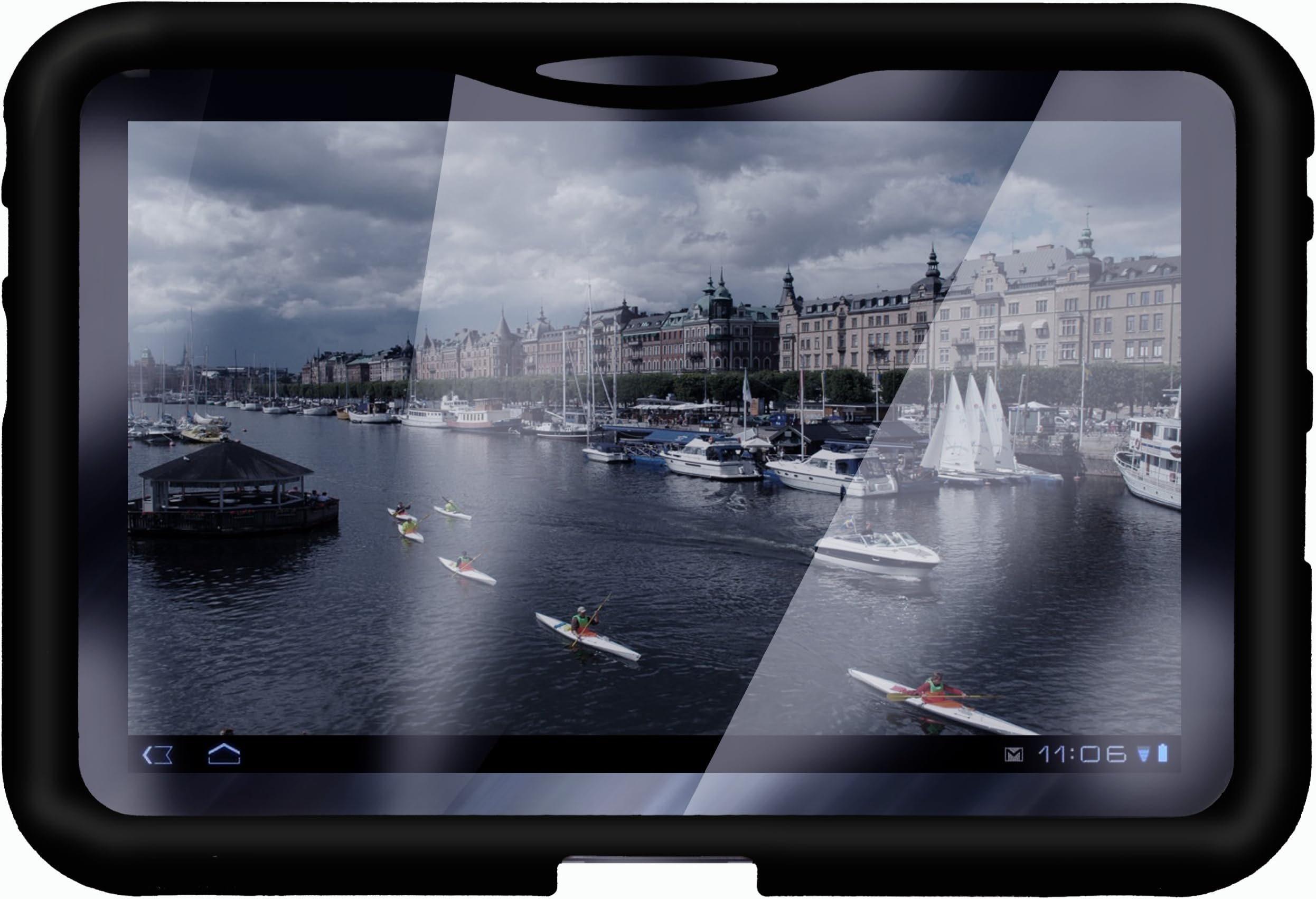 Bobj Rugged Case for Toshiba Excite 10 AT305 AT300 (not for AT300SE, AT305SE, AT200LE Models) - BobjGear Custom Fit - Sound Amplification - BobjBounces Kid Friendly - Bold Black