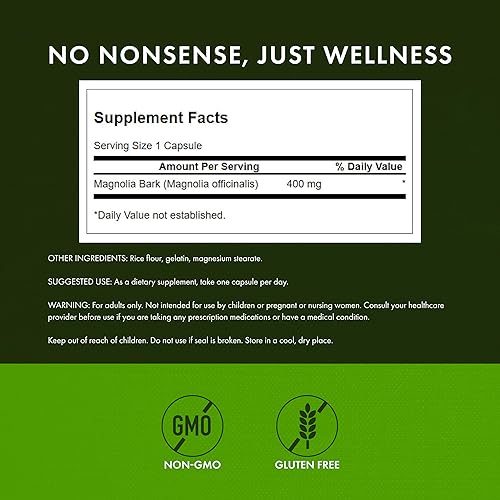 Miniatura 3 de Swanson Magnolia Bark - Suplemento herbario utilizado tradicionalmente para promover el sistema nervioso y el apoyo a la salud digestiva, puede
