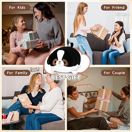 Vista 3 de Peluche de perro de montaña bernés, almohada de felpa de 13 pulgadas, lindos juguetes de peluche de perros de montaña de Berna grande, almohada