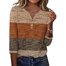 3/4 Length Sleeve Womens Tops Casual Dressy Summer Blouses Buisness Work Spring Tee Shirts