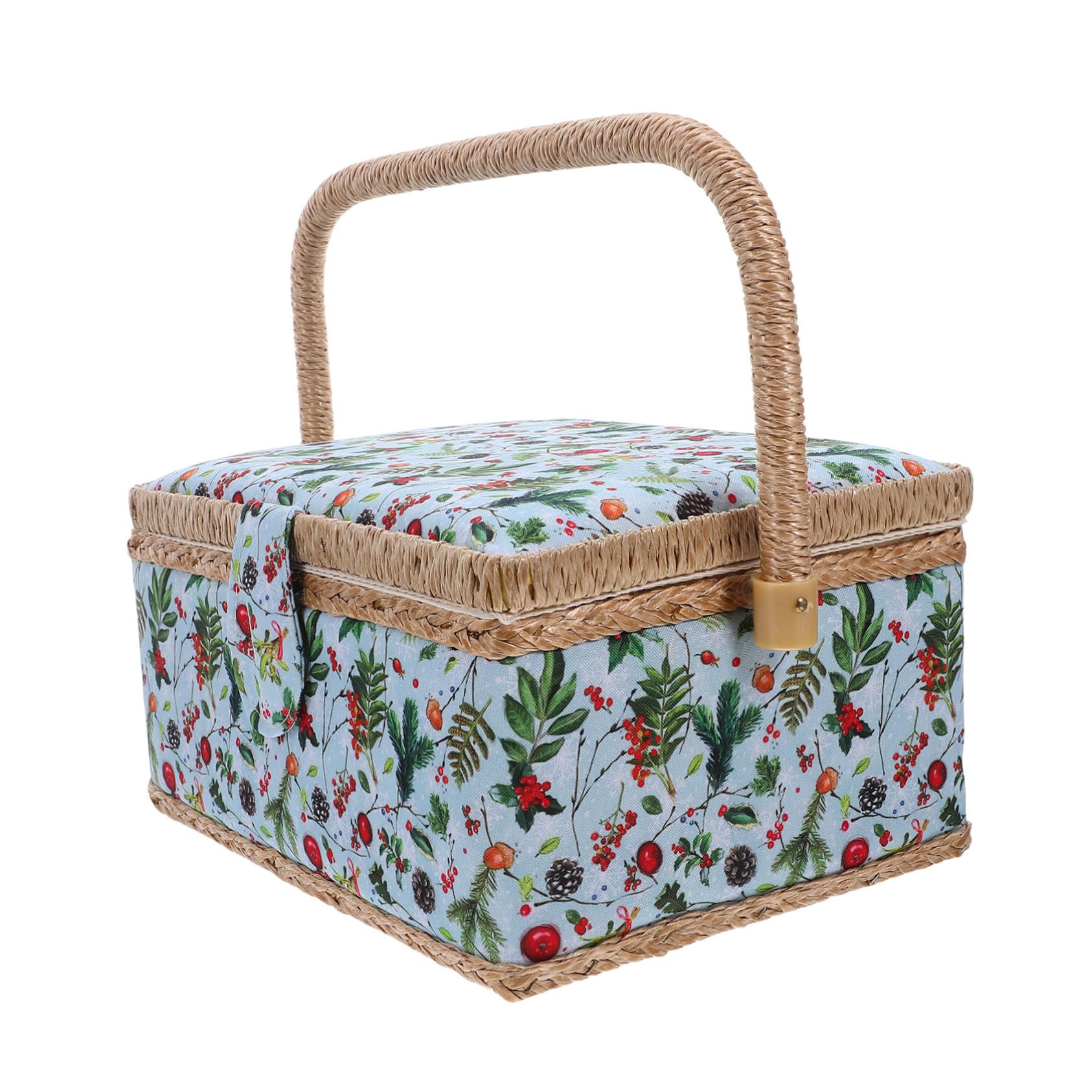 Cesta De Costura Portátil Caja De Obsequio De Navidad Organizador De Suministros De Costura Grande Para Almacenamiento De Bordado Casa