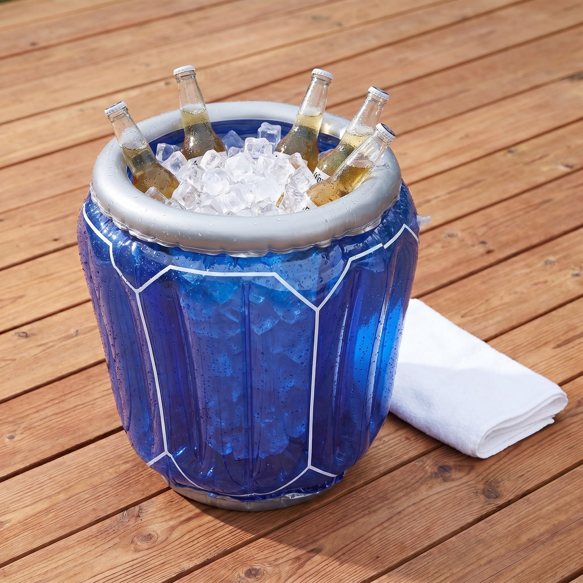 SOLUSTRE Bañera Inflable Flotante para Hielo de PVC Grueso, Gran Capacidad